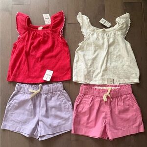 NWT Lot of 2 Sets CREWCUTS by J. Crew Girls Sets Sz Small 6/7